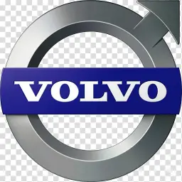 Logo de Volvo, symbole de sécurité et d'ingénierie automobile, avec un design circulaire et une flèche pointant vers le haut.