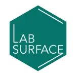 Epoxy flooring logo featuring "Lab Surface," relevant to Bétonik Inc.'s concrete finishing and epoxy services.